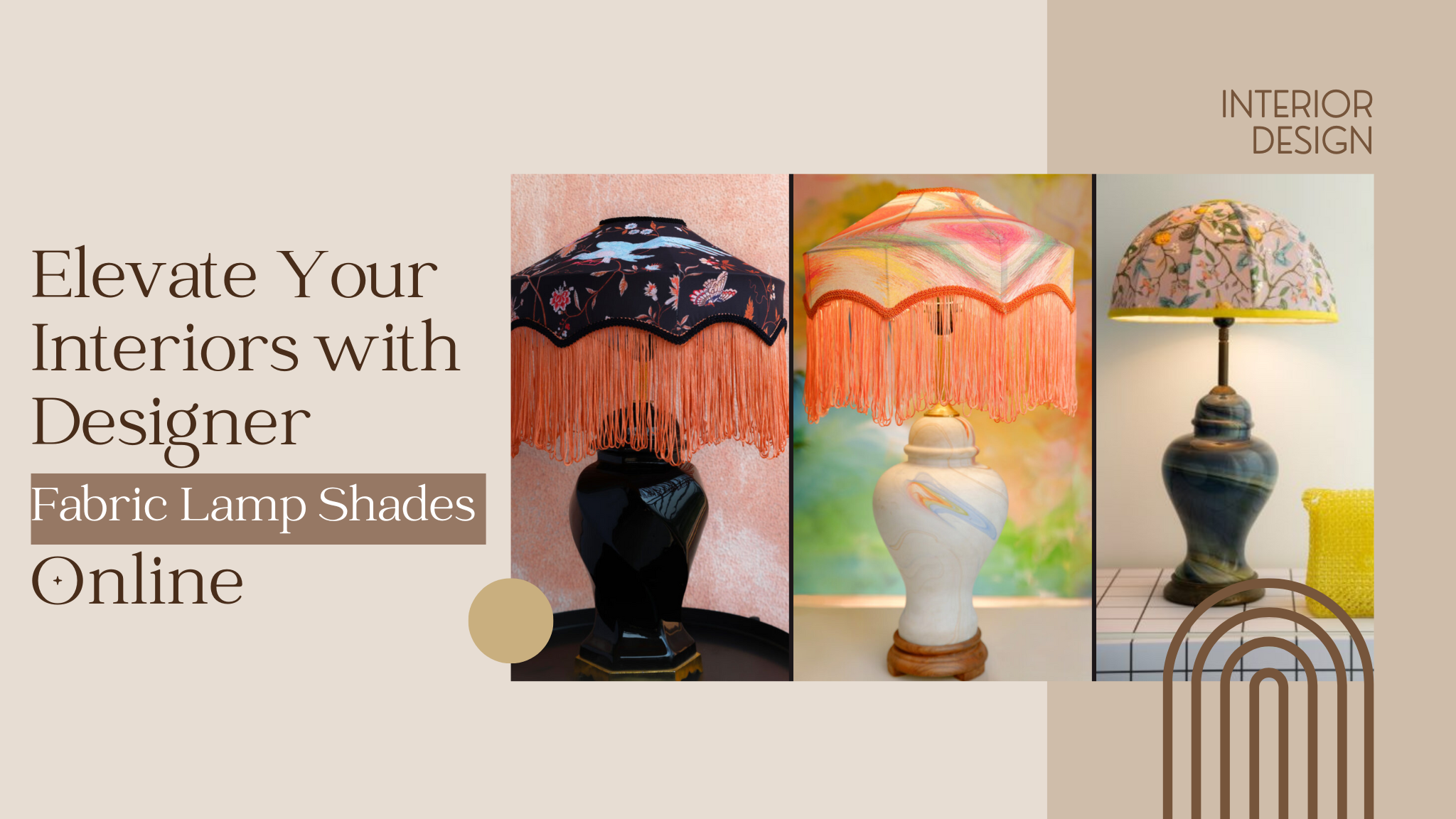 Elevate Your Interiors with Designer Fabric Lamp Shades Online