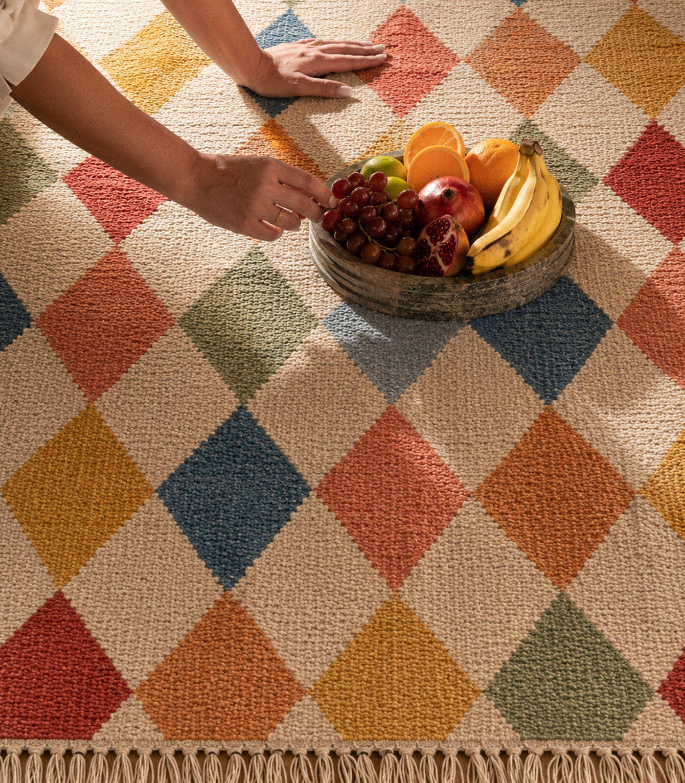 Harlequin Pastel Flatweave Rug - Image 2