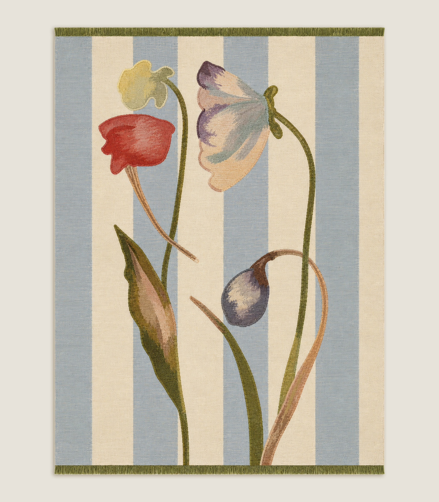 Jardin Stripe Botanical Rug