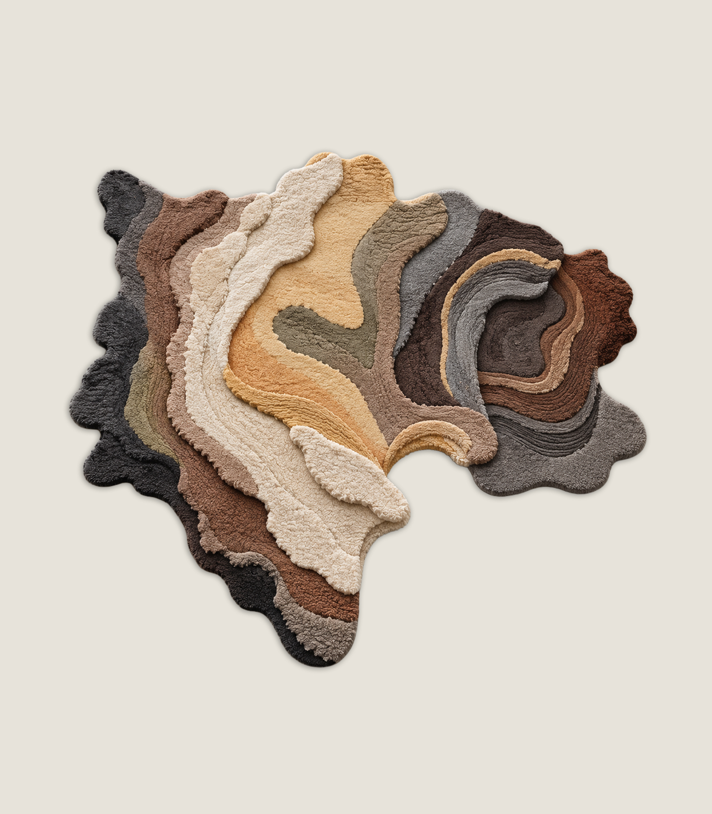 Terra Contour Sculptural Rug